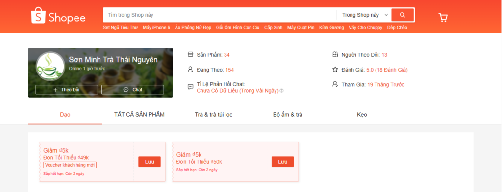 Mua chè Tân Cương online - Chọn mua hàng ở các sàn TMĐT uy tín