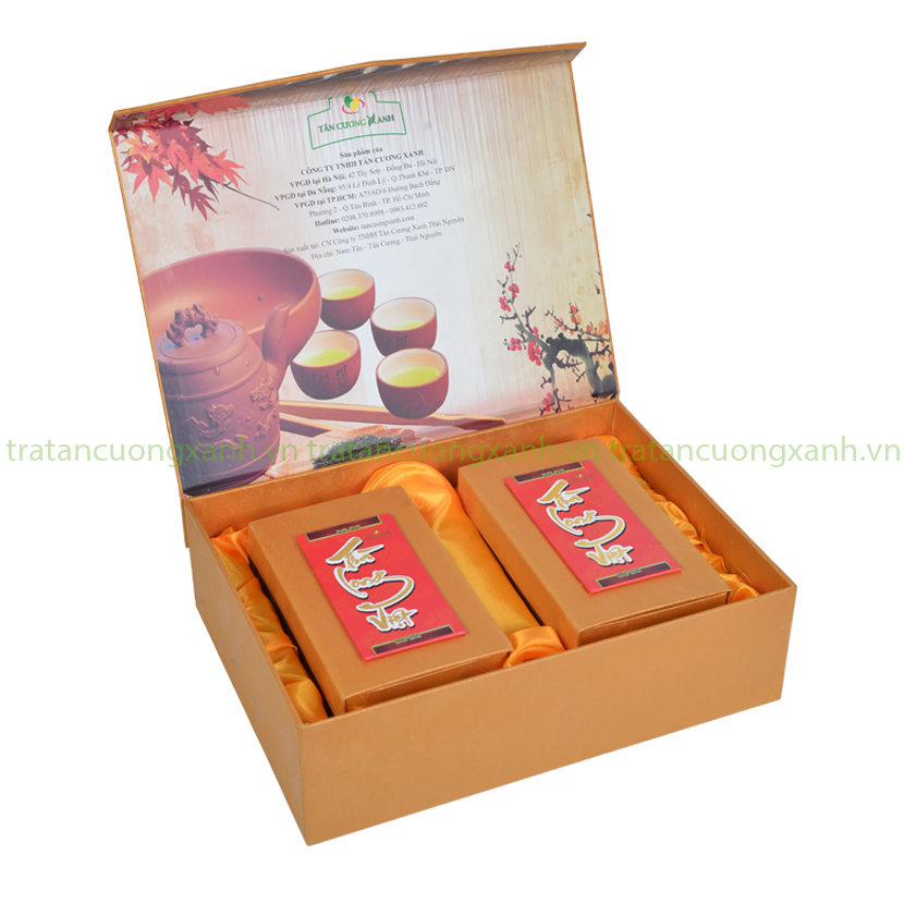Quà biếu chè Tân Cương - Gía hộp chè dịp Tết